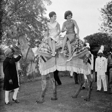 "We cant sit astride with these skirts", said the first lady