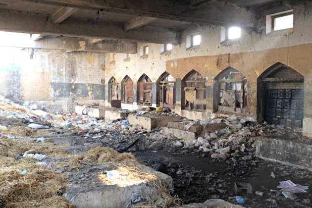 Empress Market - the fish section which has been abandoned and has become home to drug additcts