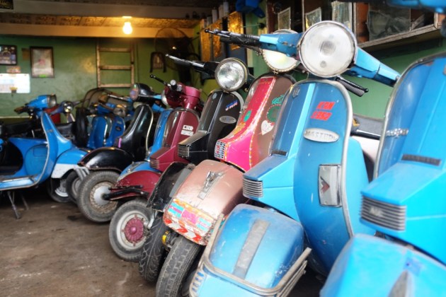 12- Abdullah has one of the largest collection of Vespas in the city