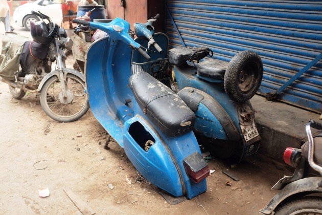 5 - Vespas under going refurbhishment